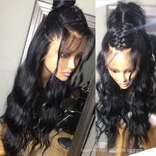Wholesale 360 Lace Frontal Wig Pre Plucked With Baby Hair Remy Brazilian Body Wave Lace Front Human Hair Wigs For Black Women
